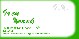 iren marek business card